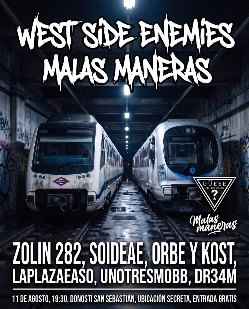 Cartel de West Side Enemies · Malas Maneras